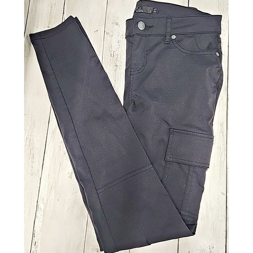 Prana Meme Pants Cargo Outdoors Black Women’s Size 2 - Picture 1 of 11
